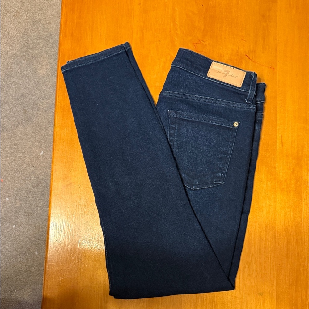 7 For All Mankind Dark Blue Skinny Jeans